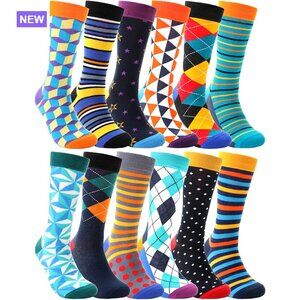 Cotton Spandex Crew Length Novelty Socks for Men Women